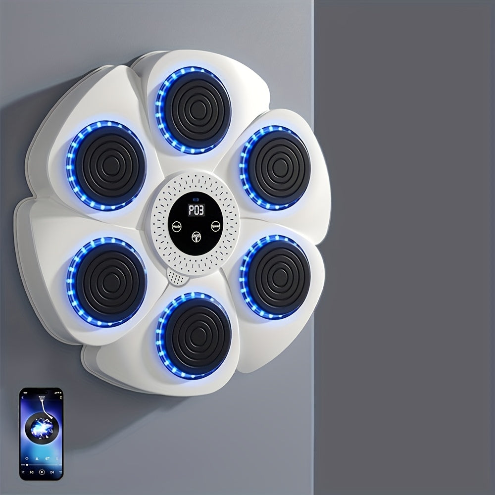 Wall-Mounted Music Boxing Target with Wireless Sensors and LED Feedback