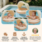 Inflatable Baby Swim Ring with Removable Sun Canopy and Secure Seat, 6 to 36 Months