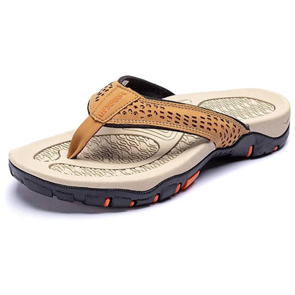 Mens Athletic Sandals with Orthopedic Arch Support and Cushioned Straps