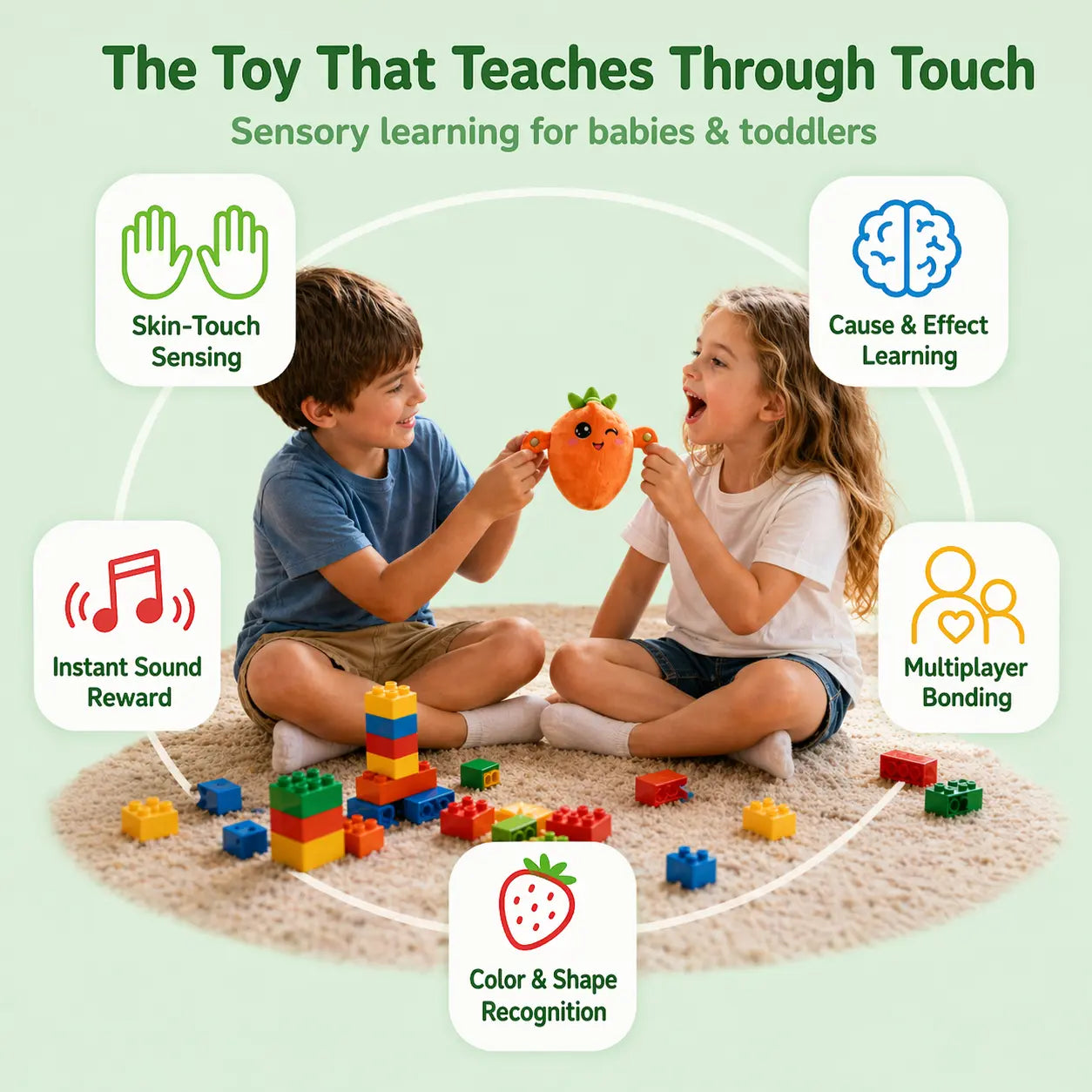 Interactive Plush Toy with Sound and Movement for Parent and Child Play