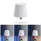White pleated LED Bottle Table Lamp  on a white background with three additional views of the lampshade on bottles.