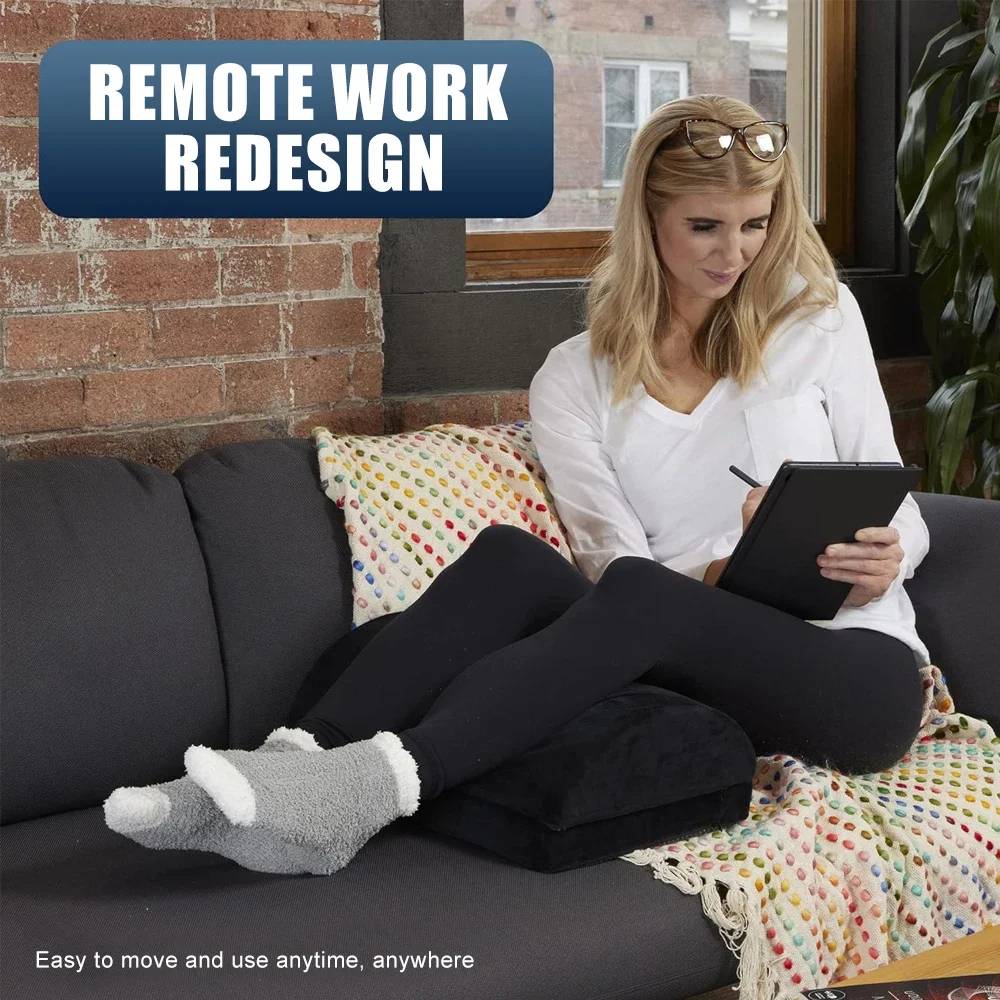 Memory Foam Foot Rest with Adjustable Height and Machine Washable Cover