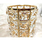 Makeup Brush Holder with Crystal Beads and Stainless Steel Frame, Gold or Silver