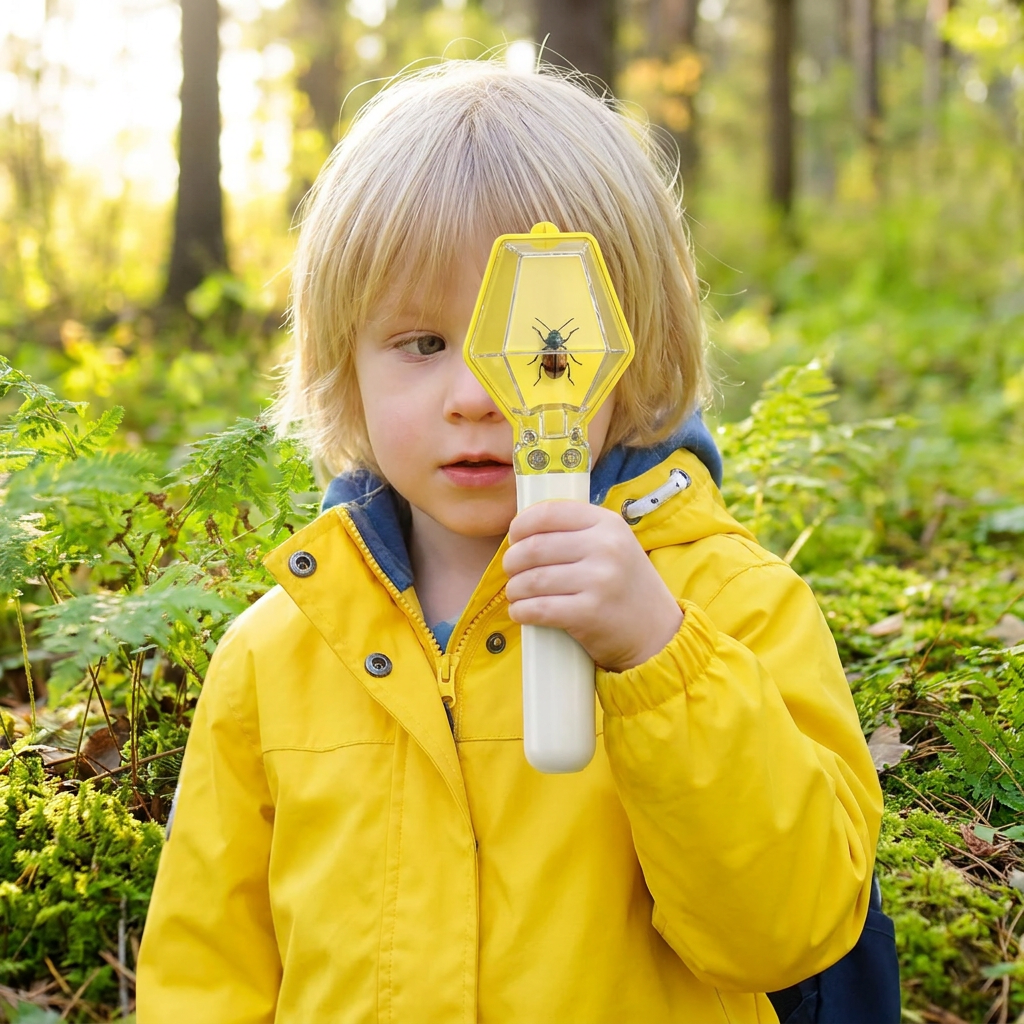 Magnifying Insect Catcher with 6X Lens and Clear Container for Kids