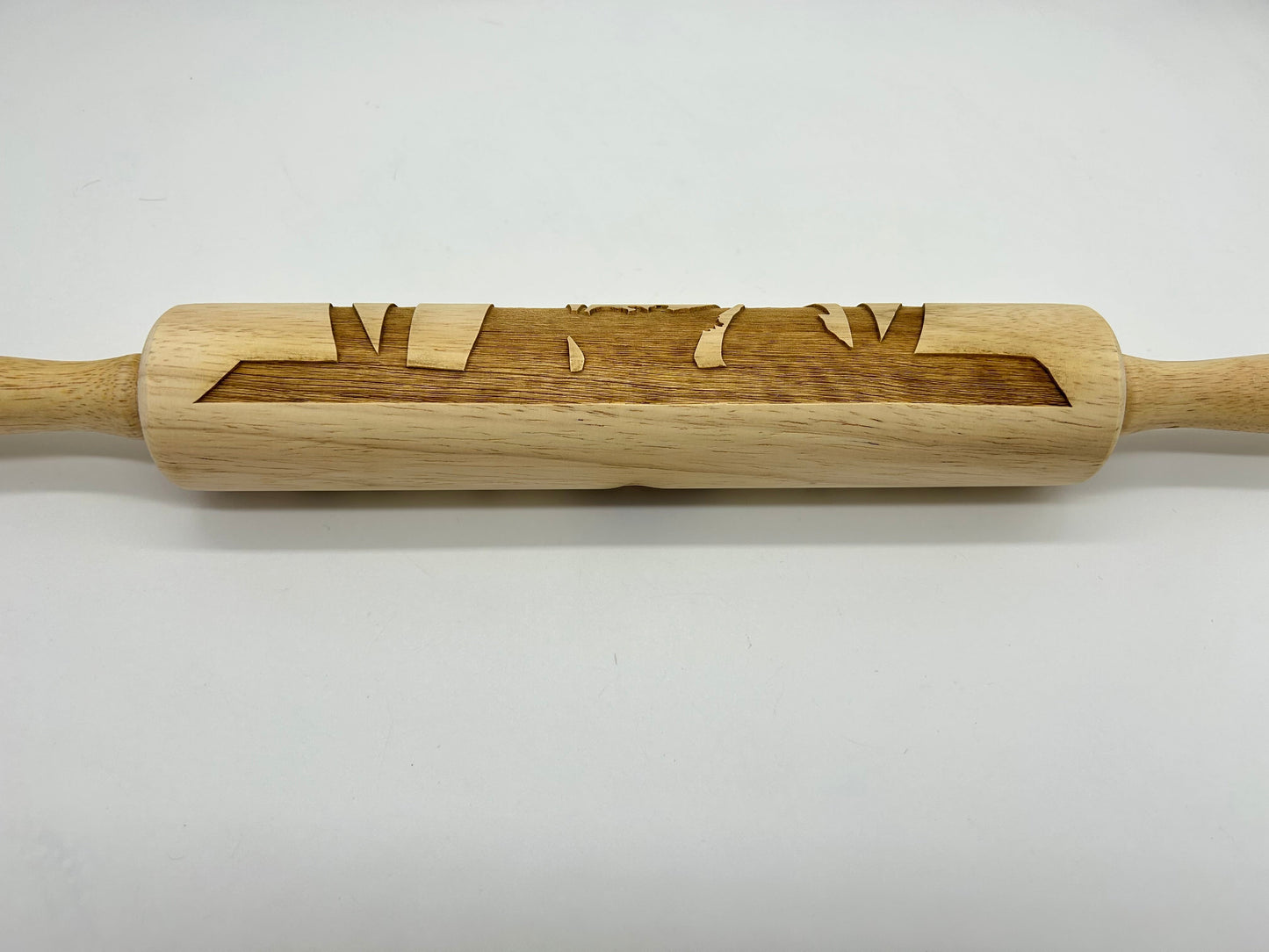 Nativity Scene Embossed Wooden Rolling Pin with 10-Inch Barrel