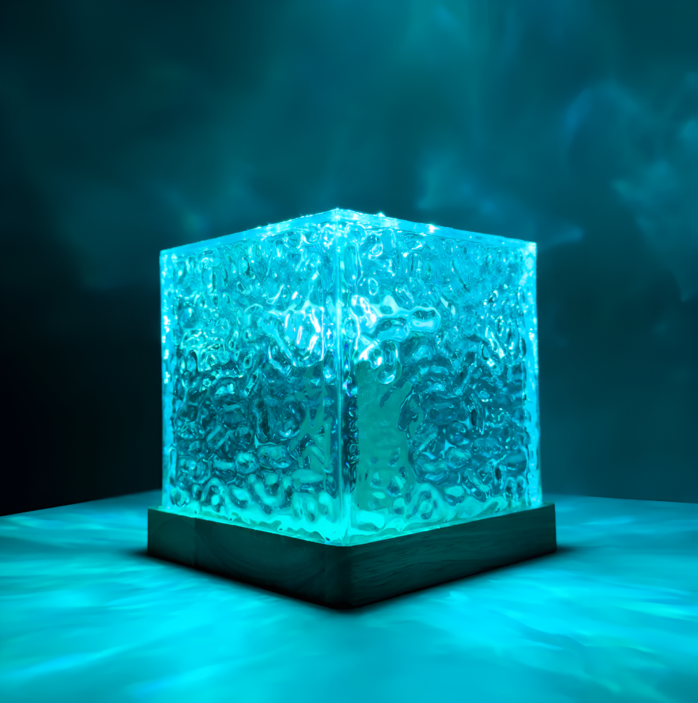Water Ripple Projector Night Light with 16 Colors and Remote Control