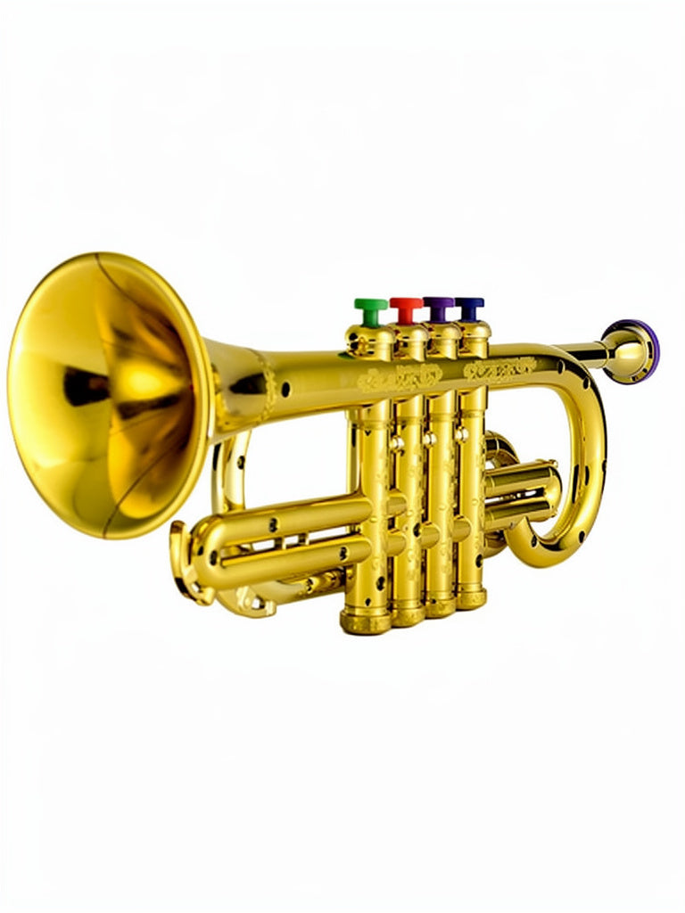 Kids Trumpet Toy with Color-Coded Keys and Lightweight Durable Plastic, for Ages 3+