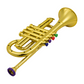 Kids Trumpet Toy with Color-Coded Keys and Lightweight Durable Plastic, for Ages 3+