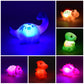 Floating Dinosaur Bath Toy with Color-Changing LED and Night Light Function