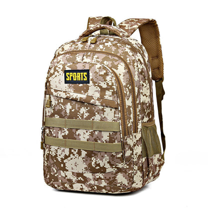 Camouflage Backpack with Padded Laptop Sleeve and Water Bottle Pockets, Multiple Compartments