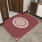 Floral Entryway Mat with Dirt Trapping Surface and Floor Protection