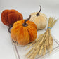 12 Pcs Artificial Velvet Pumpkin Decor, Fall Thanksgiving Decorations for Home, Table Centerpiece, Tiered Tray and Autumn Displays