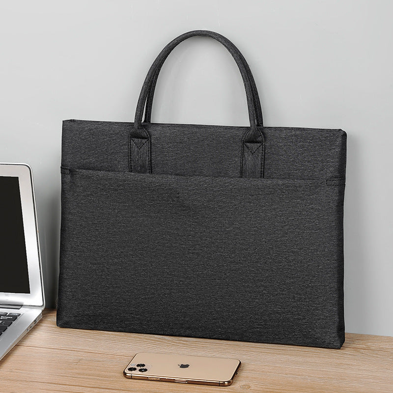 Document Tote Bag with Dual Handles and Structured Compartment