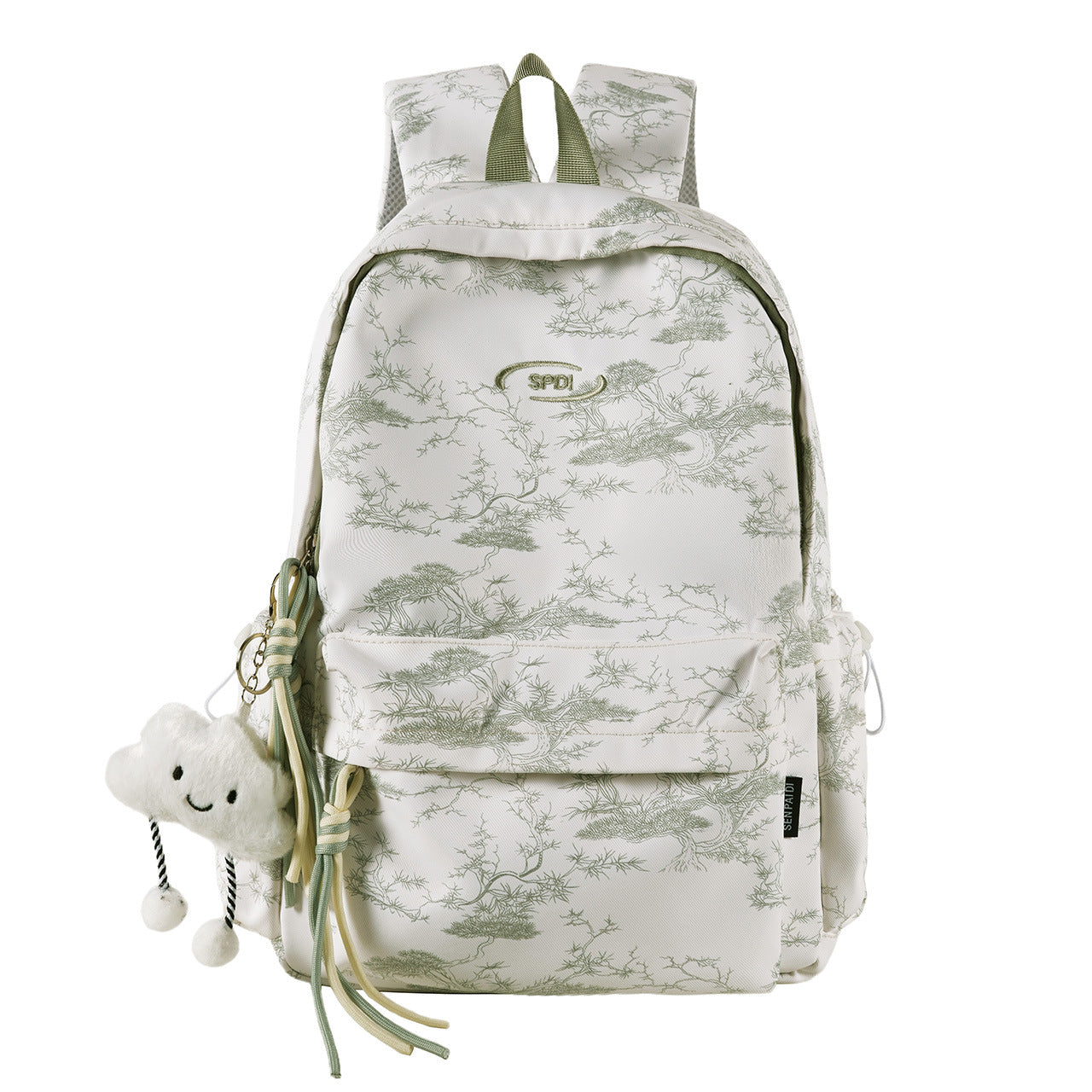 Backpack with Artistic Print and Padded Straps, Weather Resistant Fabric