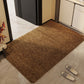 Textured Indoor Floor Mat with Plush Fiber Surface and Machine Washable
