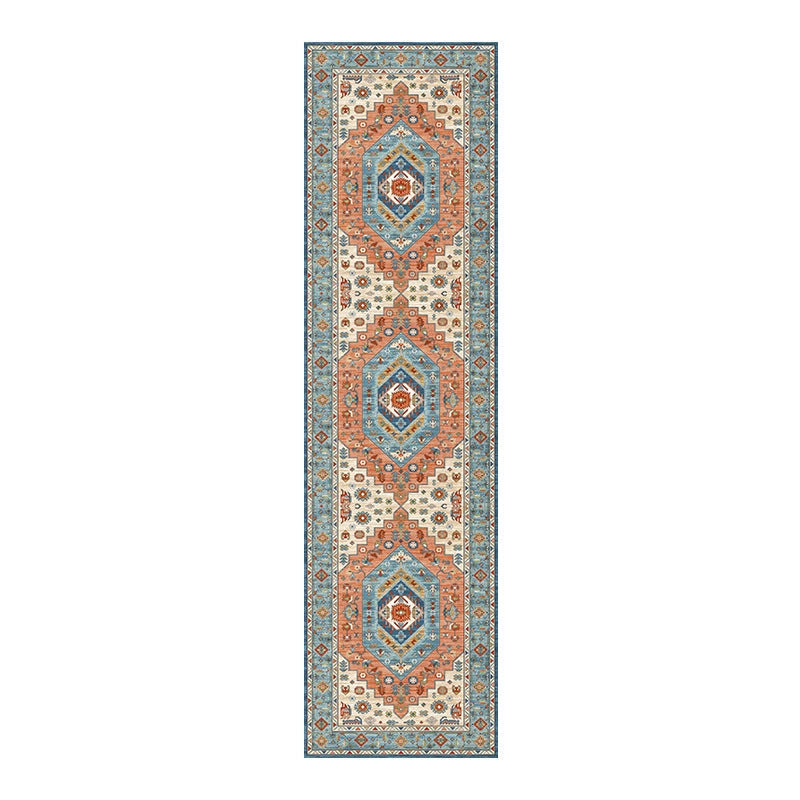 Vintage Pattern Floor Runner with Non Slip Backing and Machine Washable Fibers