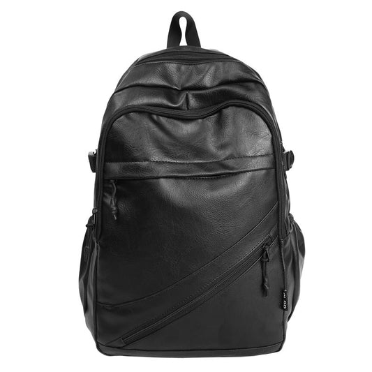 Leather Backpack with Multiple Compartments and Padded Straps for Laptops