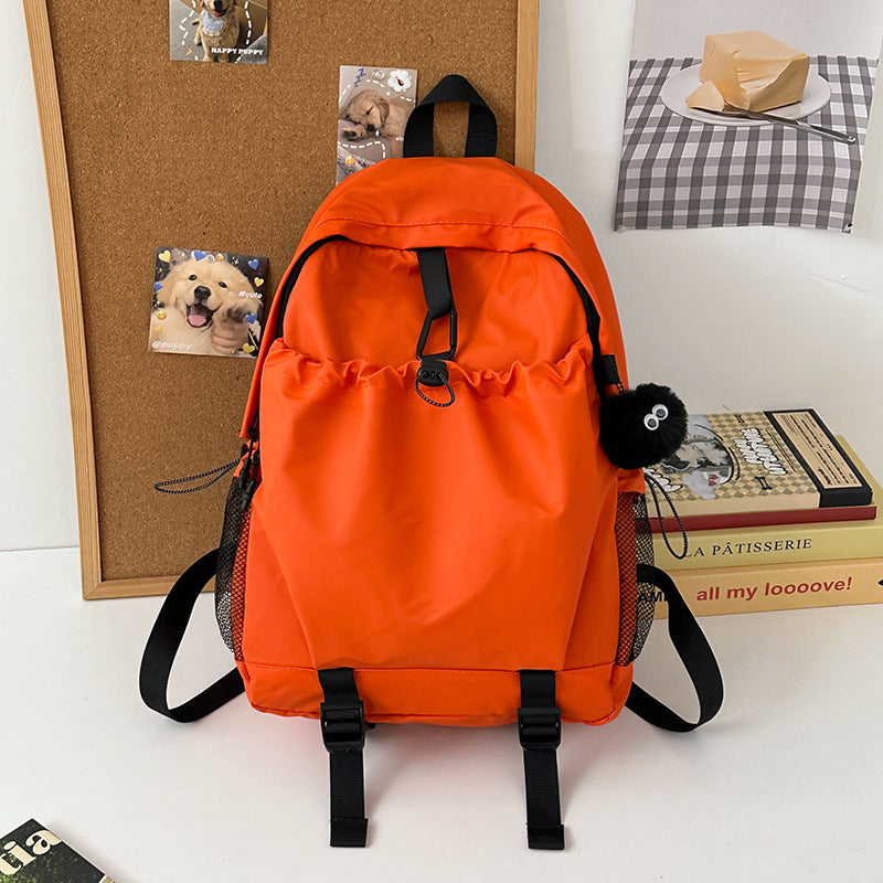 Daily Backpack with Padded Straps and Mesh Side Pockets, Water Resistant Fabric