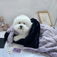 Plush Pet Bed with Raised Border and Matching Pillow, Machine Washable