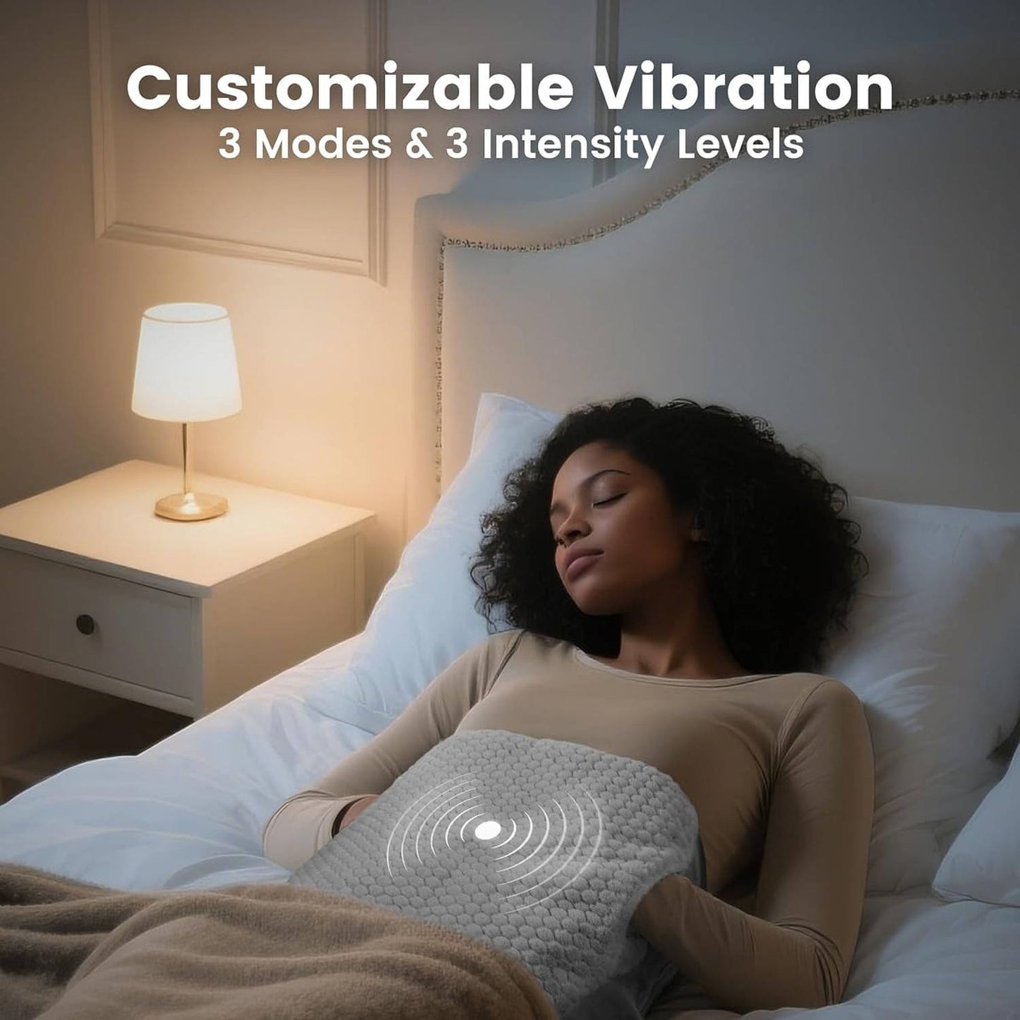 Heating Pad for Back, Graphene Heating and Massage Pad for Home Relaxation