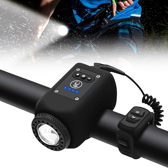 Bicycle Light and Horn with 110dB Alert and Remote Control