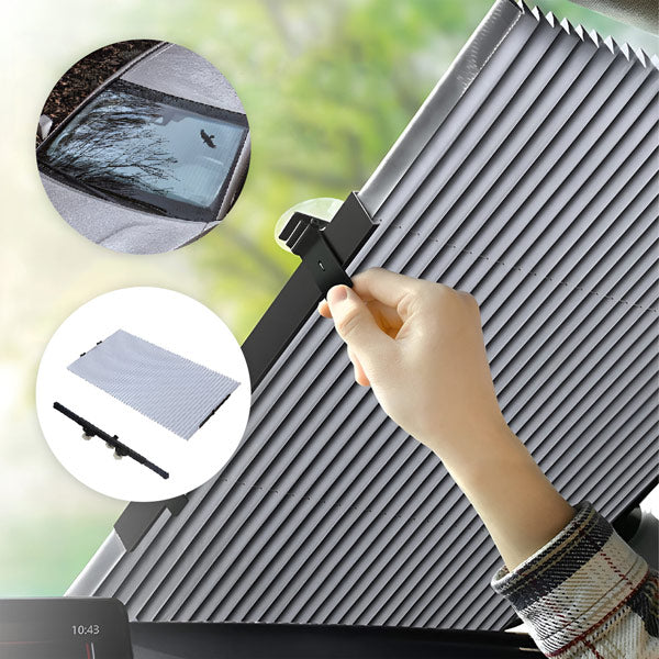 Foldable Car Window Sunshade with Reflective Heat Barrier and UV Protection