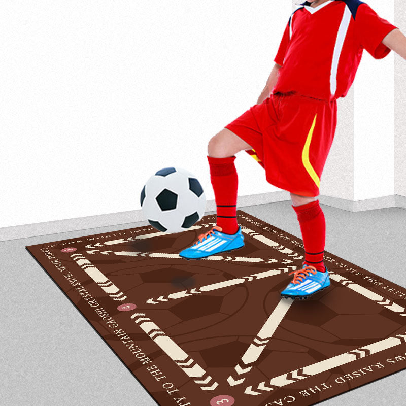 Soccer Training Mat with Numbered Grid and Elastic Cord for Footwork Drills