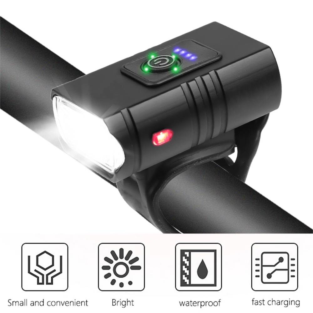 LED Bicycle Light Set with 1000 Lumen Headlight and Red Taillight, 6 Modes