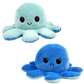 Flip Octopus Plush with Dual Expressions and Color Changing Faces