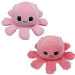 Flip Octopus Plush with Dual Expressions and Color Changing Faces