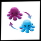 Flip Octopus Plush with Dual Expressions and Color Changing Faces