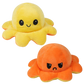 Flip Octopus Plush with Dual Expressions and Color Changing Faces