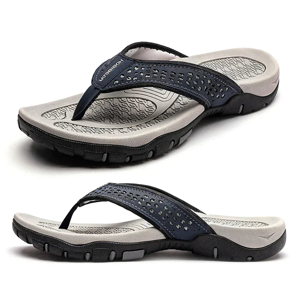 Mens Athletic Sandals with Orthopedic Arch Support and Cushioned Straps