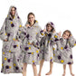 Oversized Hoodie Blanket with Pumpkin Print and Fleece Flannel, Machine Washable
