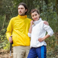 Outdoor Jacket with Adjustable Hood and Water Repellent Fabric for Men and Women