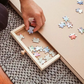 Puzzle Table with 4 Storage Drawers and Folding Wooden Design for 1500 Pieces