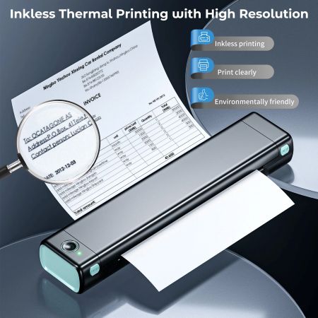 Wireless Thermal Printer for Letter Size Documents with Multi Device Connectivity