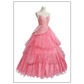 Fantasy Character Cosplay Dress with Fitted Bodice and Layered Skirt, Sparkling Accents