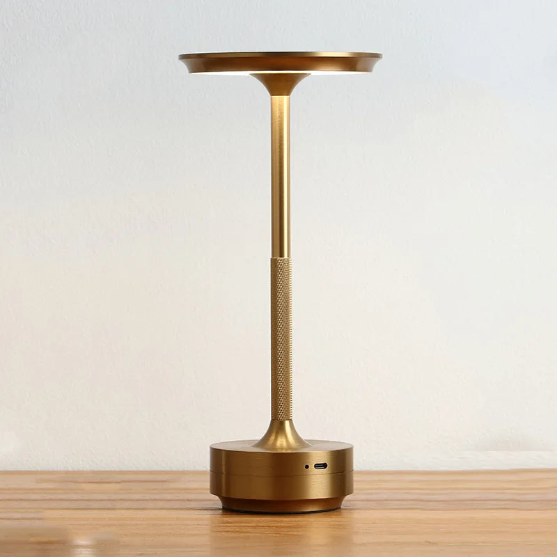 Cordless LED Table Lamp with Touch Dimming and USB Charging