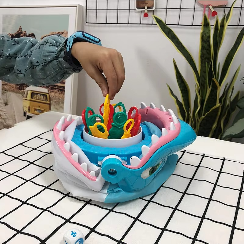 Shark Bite Game with Random Jaw Snap and Interactive Teeth Press
