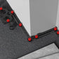 Folding Ruler with Hinged Aluminum Sections and Marked Increments for Tile Work