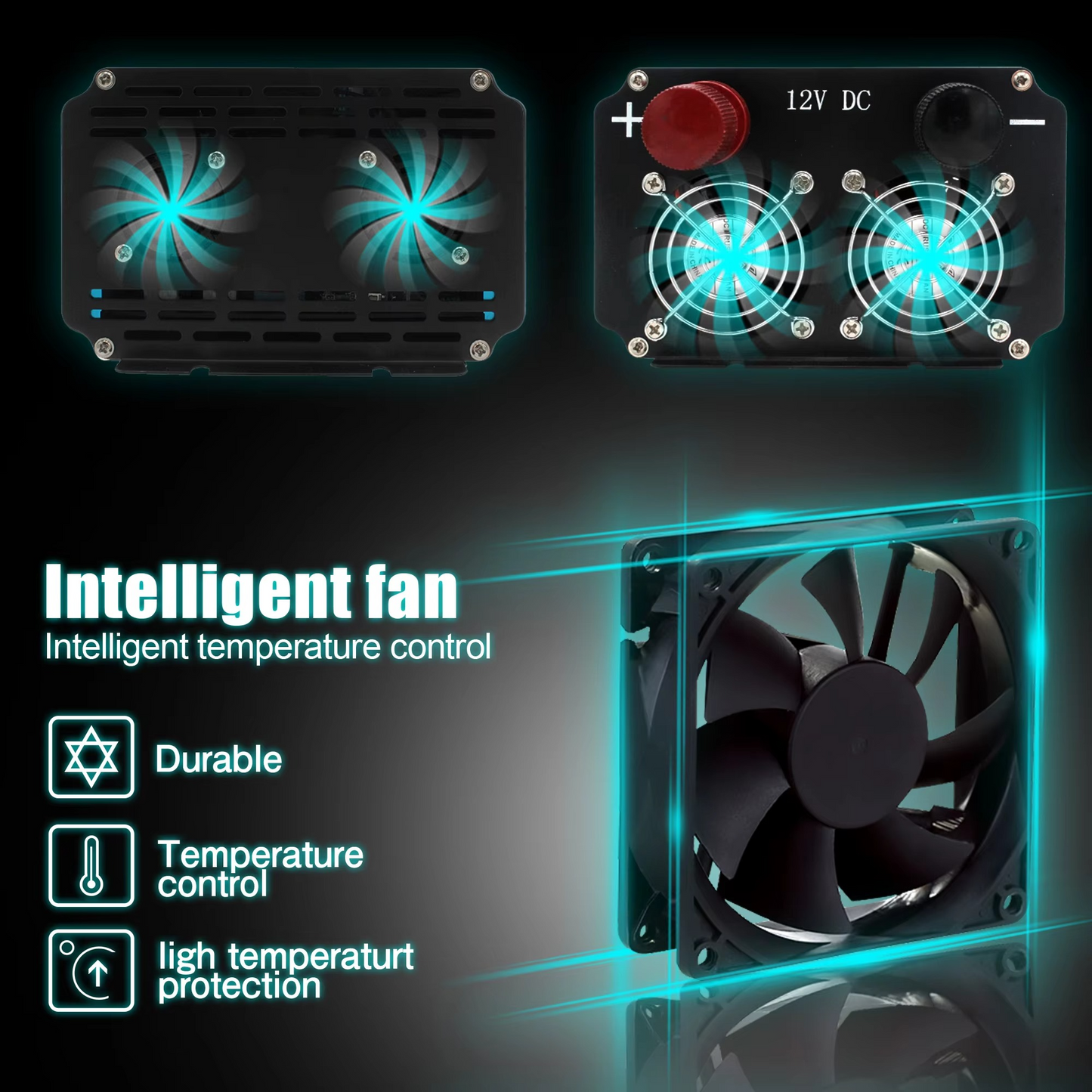Pure Sine Wave Power Inverter 4000W with Dual Voltage Input and Switchable AC Output