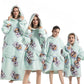 Oversized Hoodie Blanket with Pumpkin Print and Fleece Flannel, Machine Washable