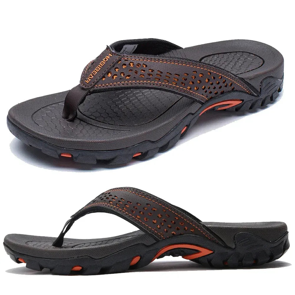 Mens Athletic Sandals with Orthopedic Arch Support and Cushioned Straps