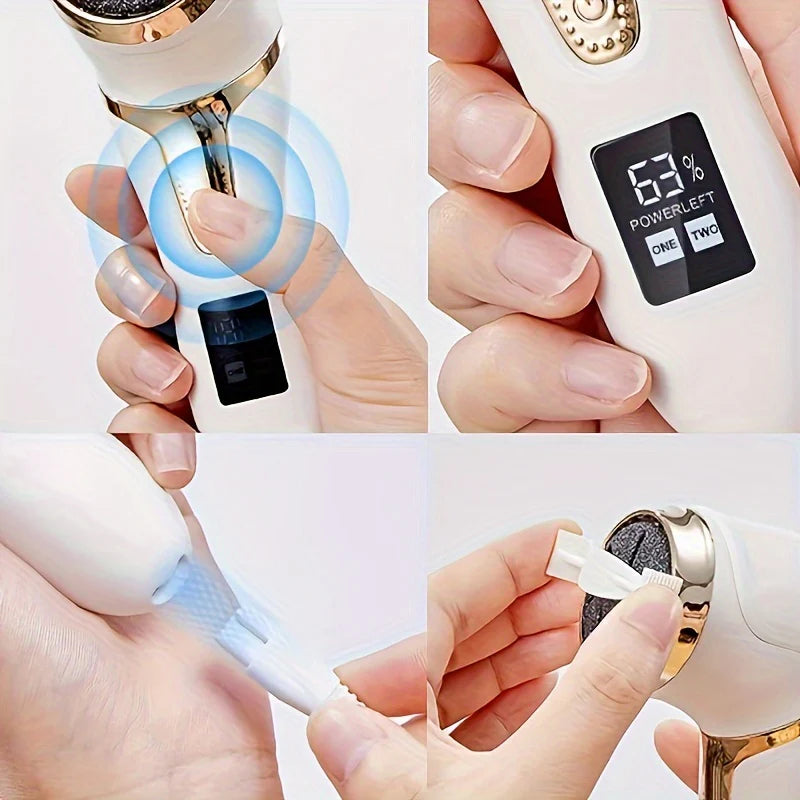 Electric Foot File Callus Remover, 3000 RPM Quartz Grinding Head
