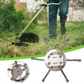 Wire Brush Trimmer Head with Steel Construction for Moss and Rust Removal