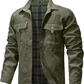 Snap Button Overshirt with Flannel Lining and Western Yoke Design