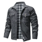 Snap Button Overshirt with Flannel Lining and Western Yoke Design
