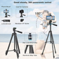 Expandable Camera Tripod with Wireless Remote and Adjustable Phone Holder, 20-55in