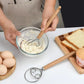 Bread Dough Whisk with Open Coil Design and Beechwood Handle